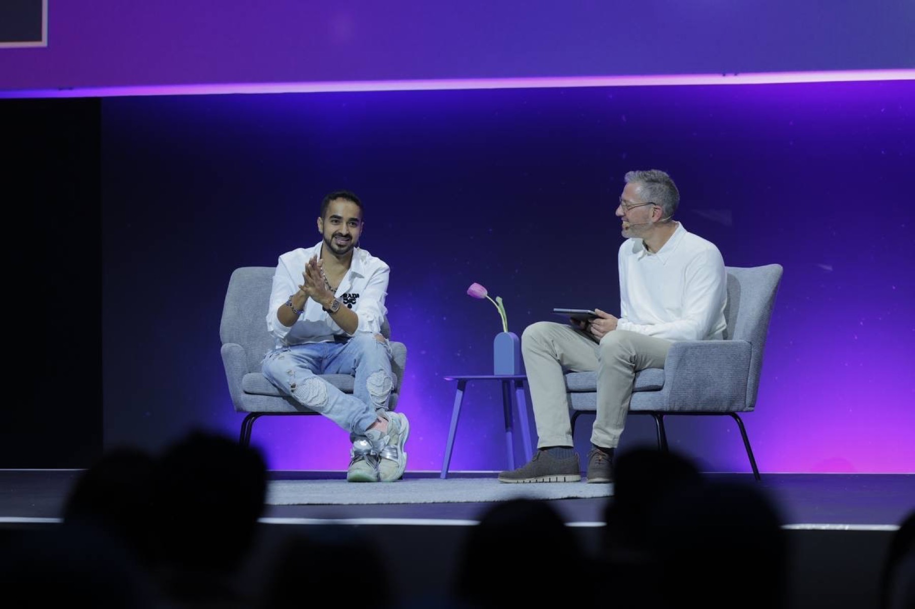 Evan Luthra fireside chat on the main stage